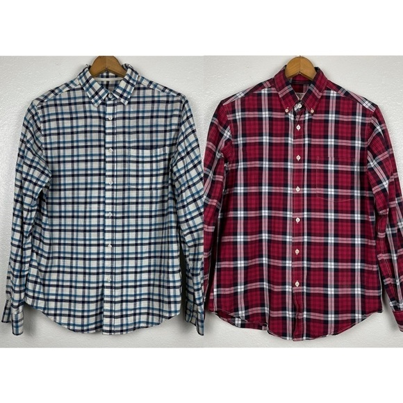 Target Bundle Two Plaid Long Sleeve Button Downs - Picture 1 of 12